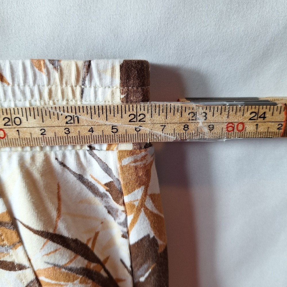 D&CO BEACH Hawaiian Aloha Cropped Pull-On Pant Sz 2X Tropical All-Over Palm Leaf - Picture 6 of 7
